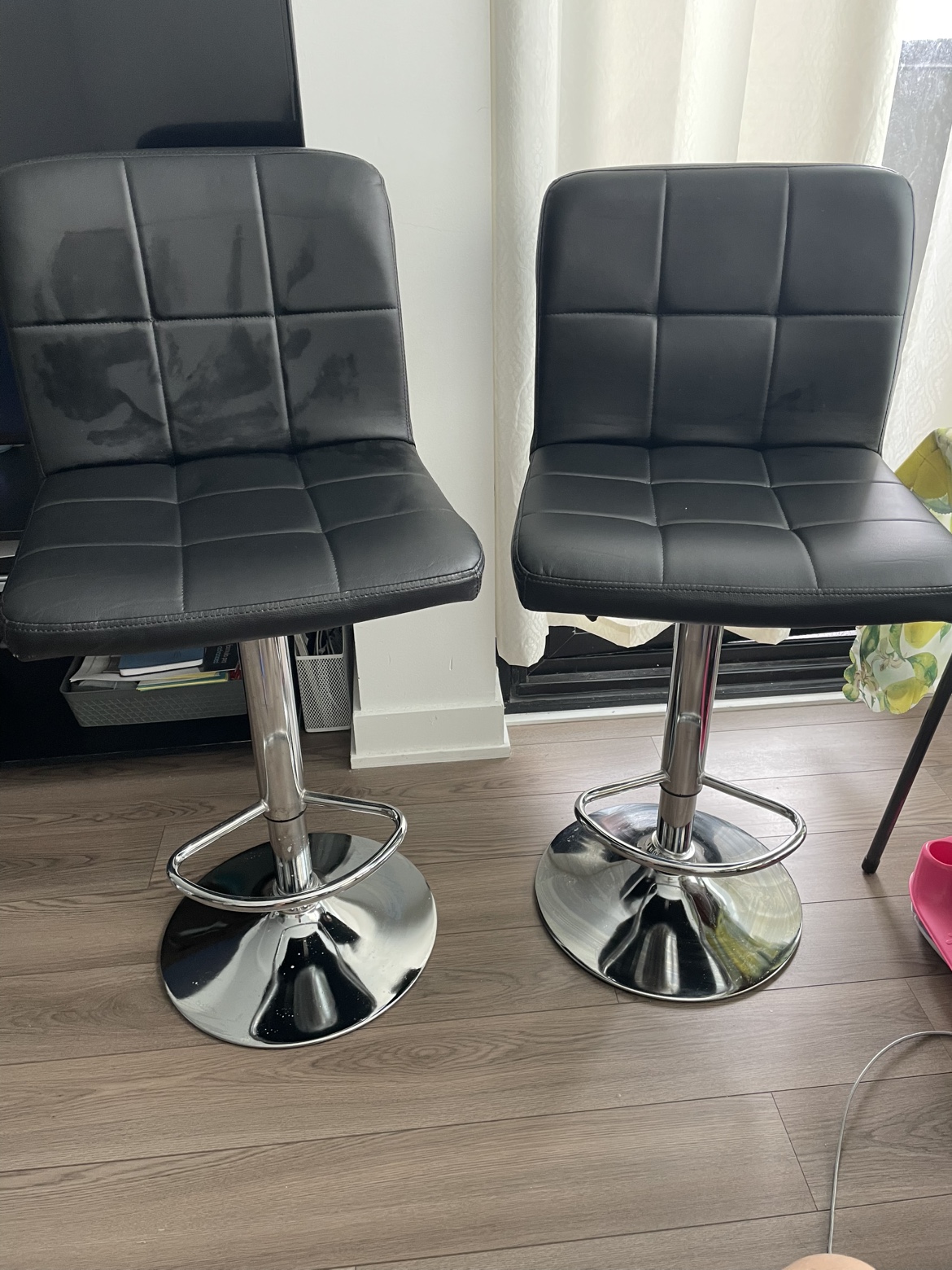 Leather Swivel BarStools (Set of 2)