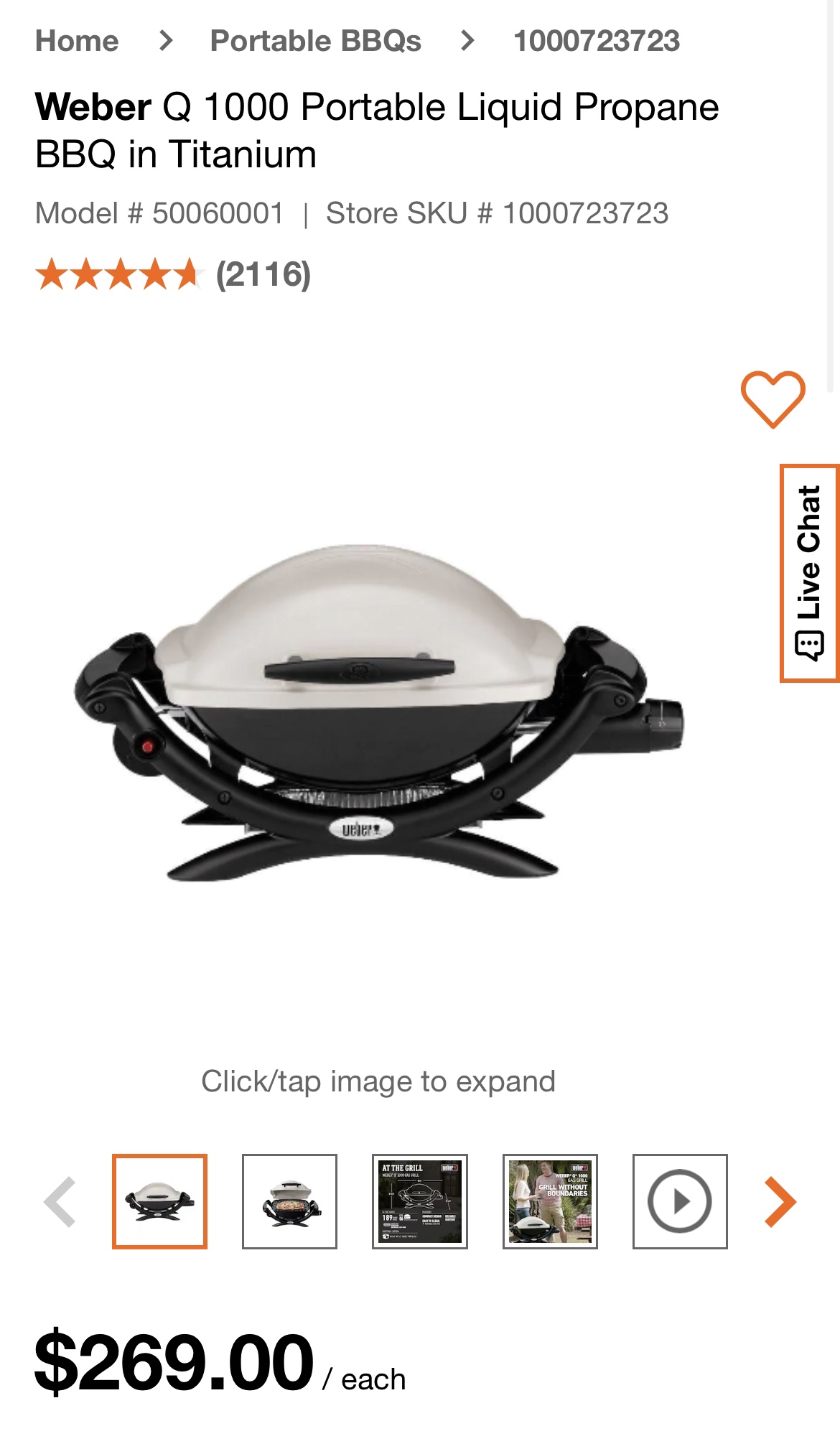 Weber Q 1000 portable grill - photo 4