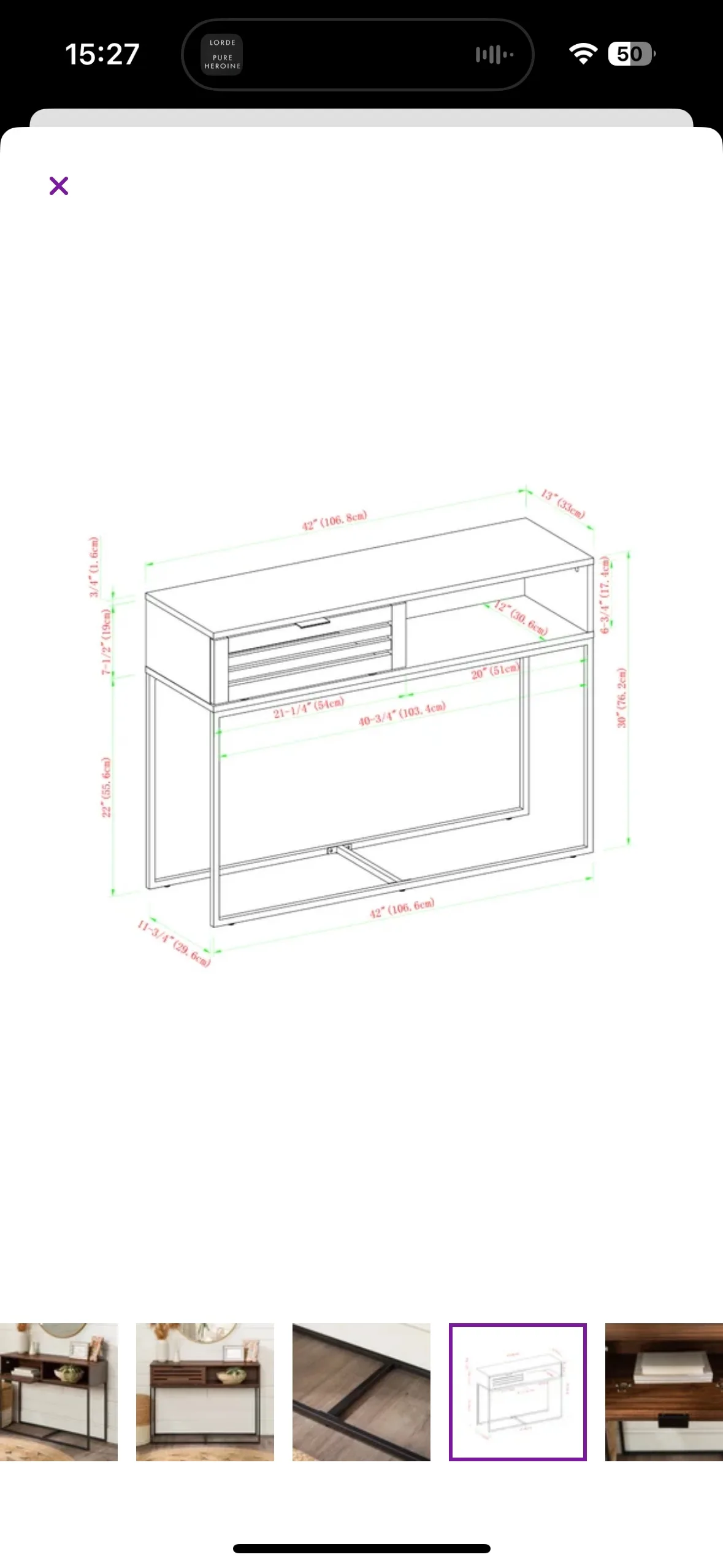 *DEAL* 42’’ console table from Wayfair, OG price $250 🧡 image indicator(6)
