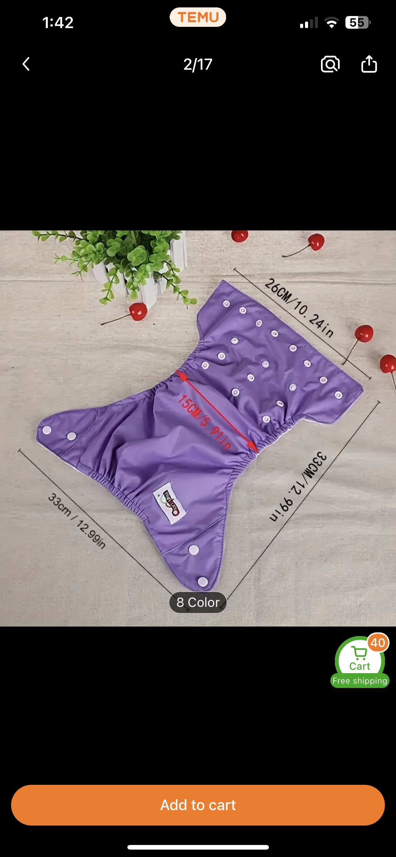 Reusable Baby Cloth Diaper - photo 2