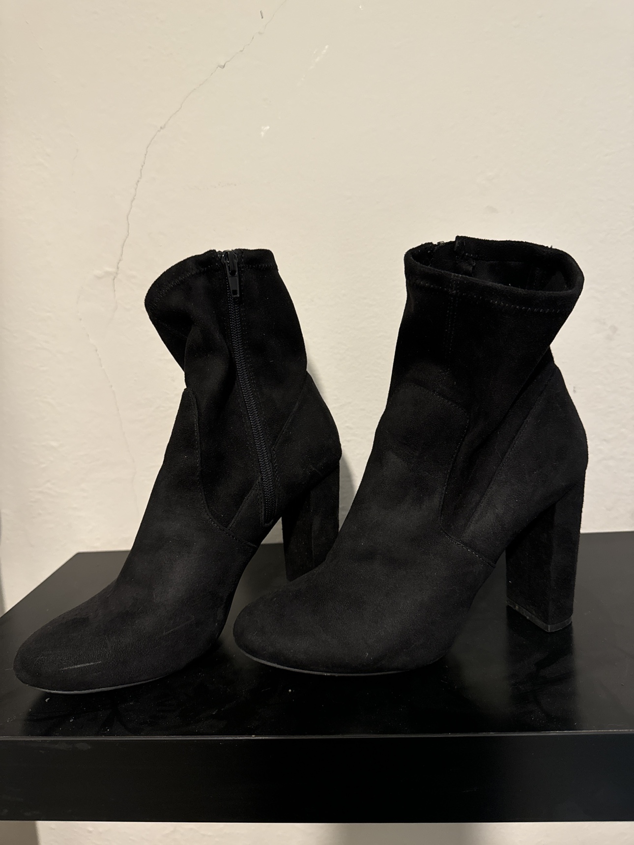 Black Suede Booties