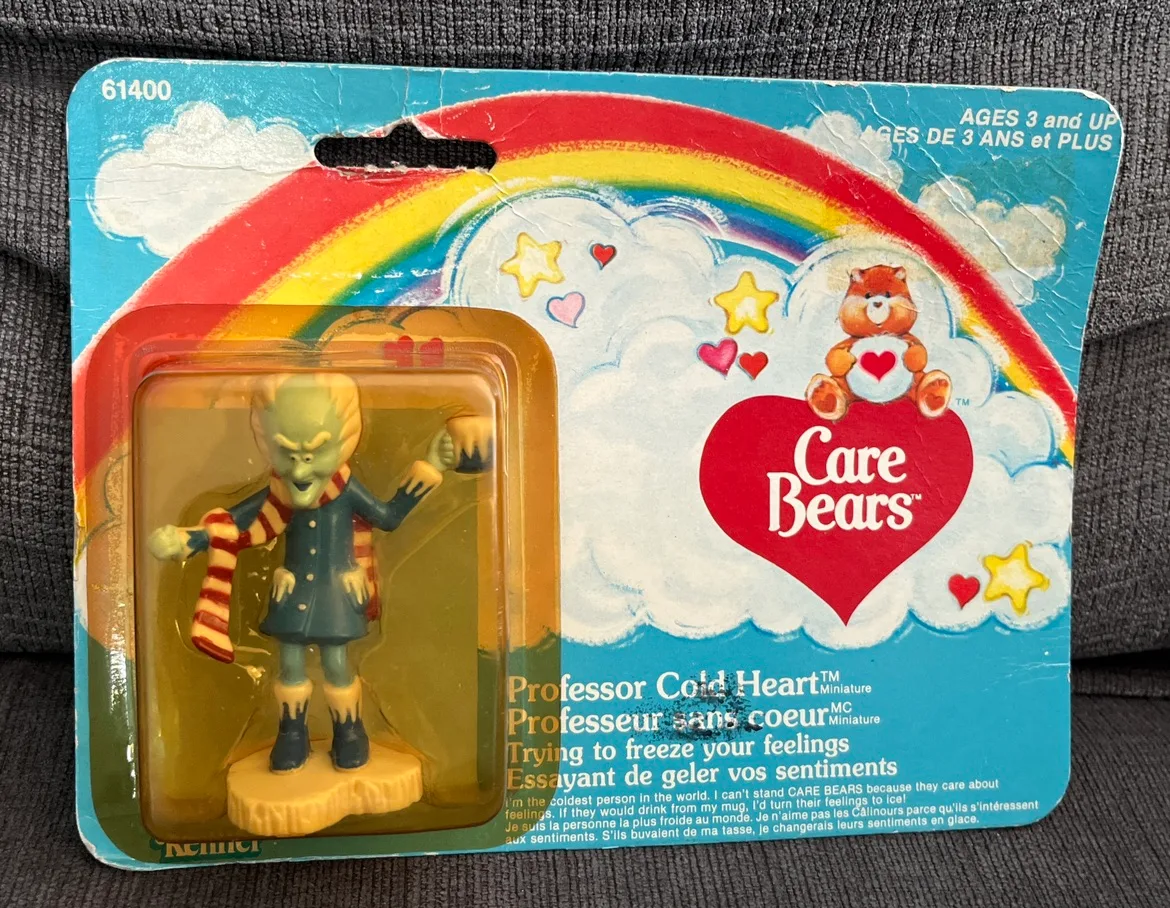 1984 Care Bears Professor Cold Heart toy carded thumbnail