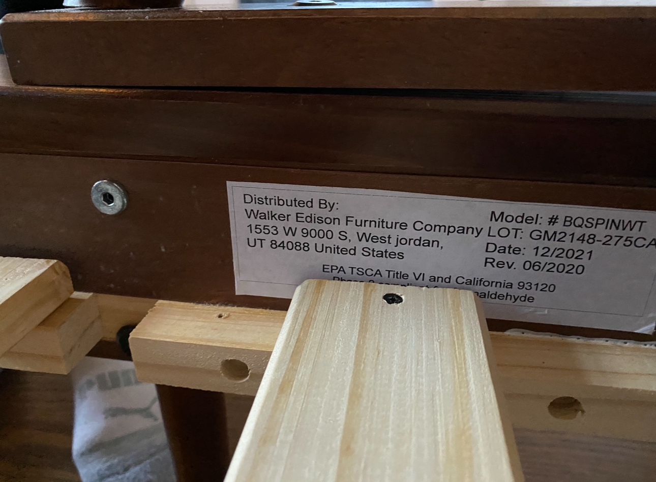 Walker Edison Spindle 100% pine Wood queen Bed & mattress - photo 4