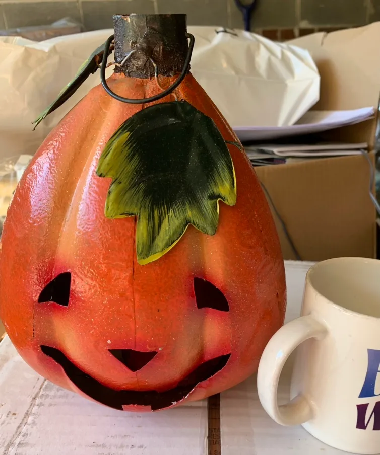 Metal Halloween Jack-o-lantern 🎃 Decor - with candle/ tea light image indicator(5)