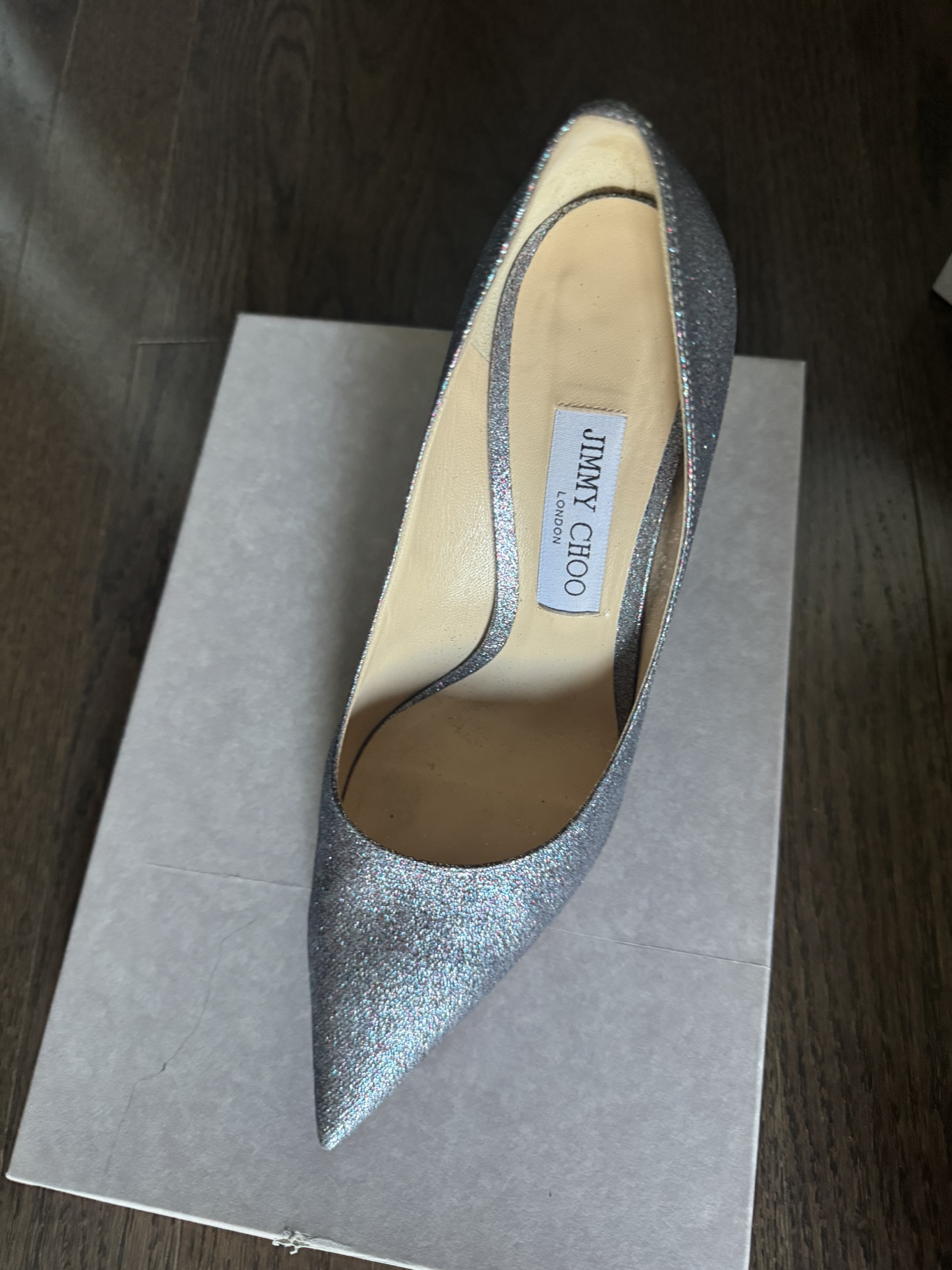 Jimmy Choo Silver Multicoloured Pump