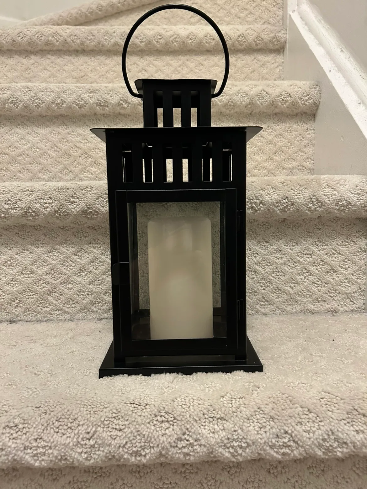 Black Metal Lantern Candle Holder thumbnail