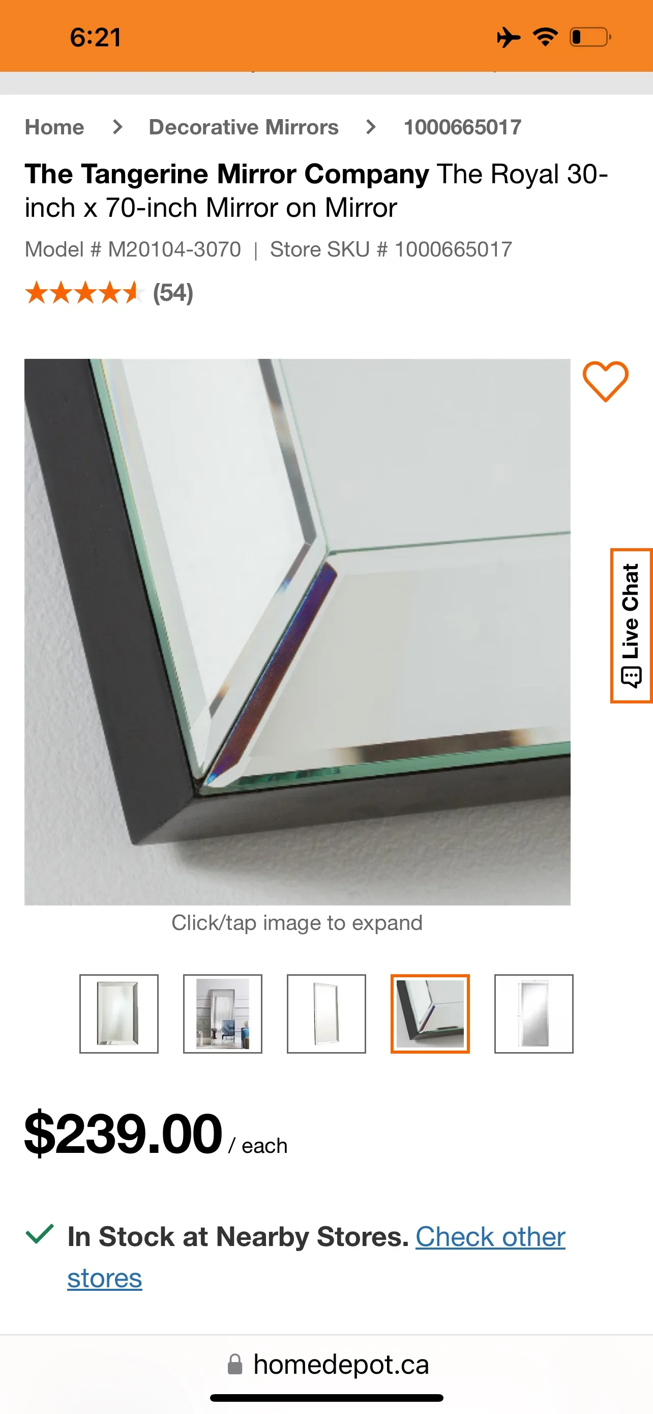 Large Floor Wall Mirror Bevelled image indicator(3)
