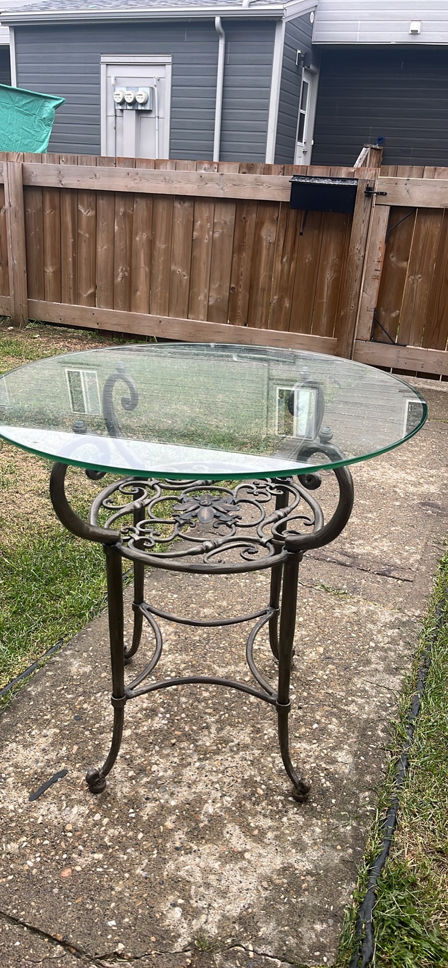 Glass Top Accent Table