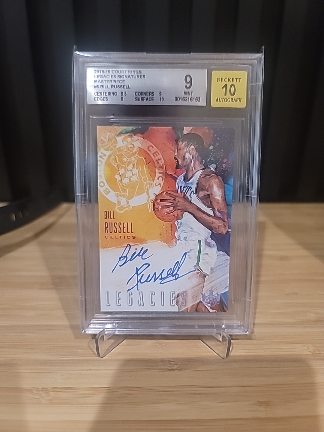 Bill Russell 2018-19 Court Kings Autographed Card 1/1