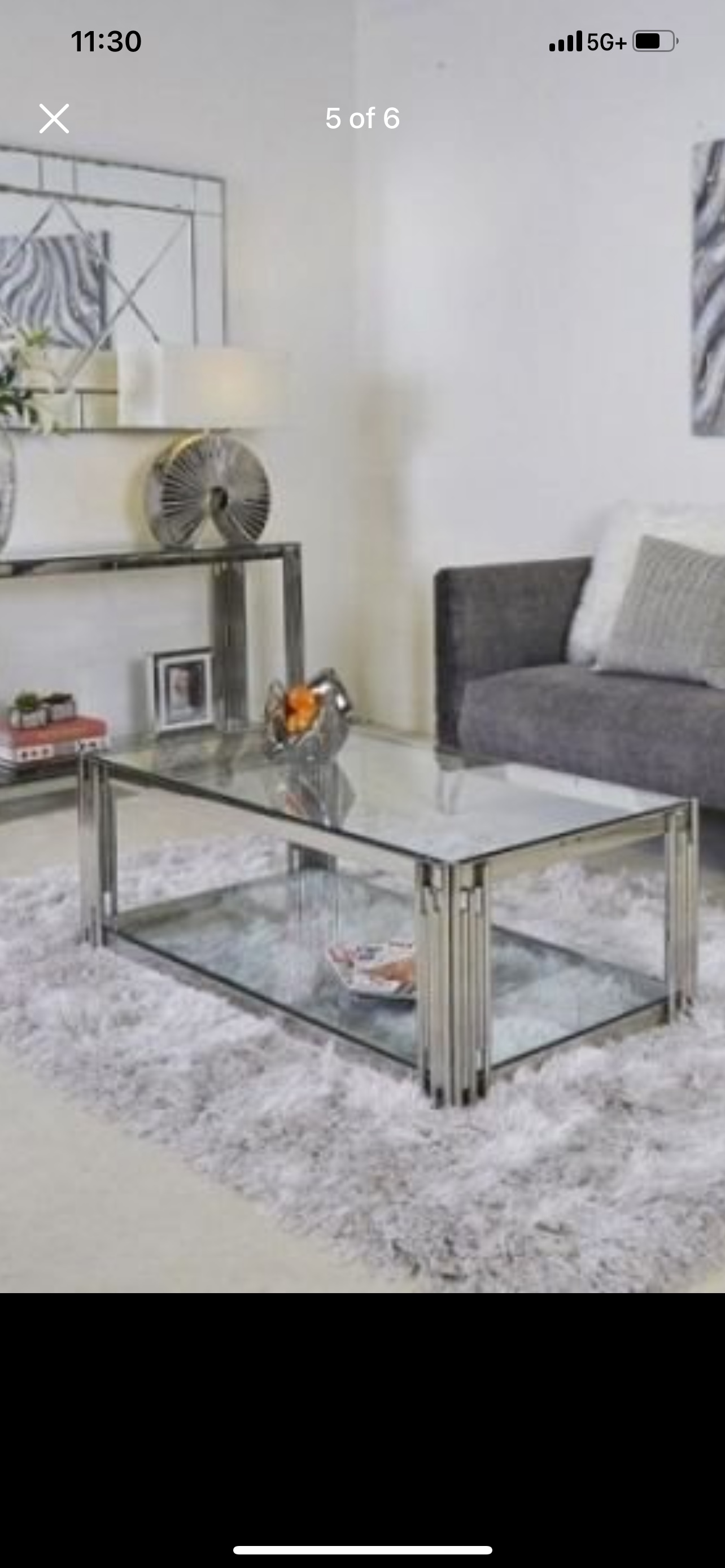 Glass and Chrome Coffee Table - photo 2