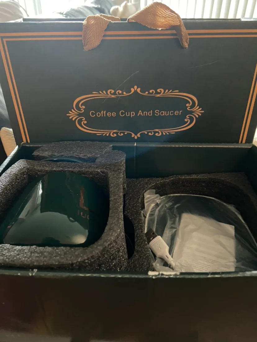 Coffee Cup and Saucer Set w/ Heating base $20/ea image indicator(2)