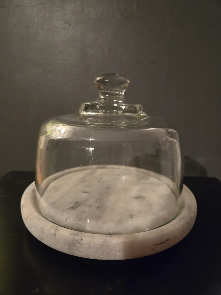 Glass and Marble Serving Dome thumbnail