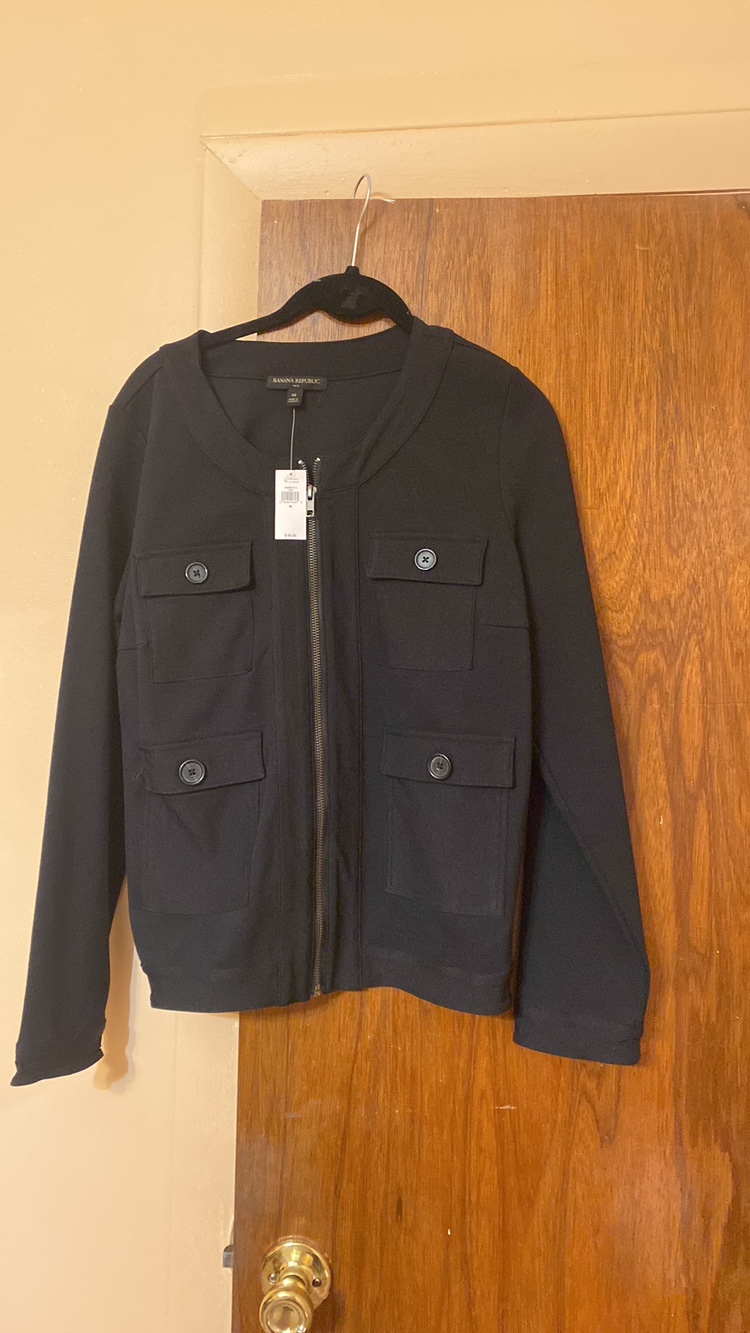 Banana Republic Black Utility Jacket Size M - photo 2