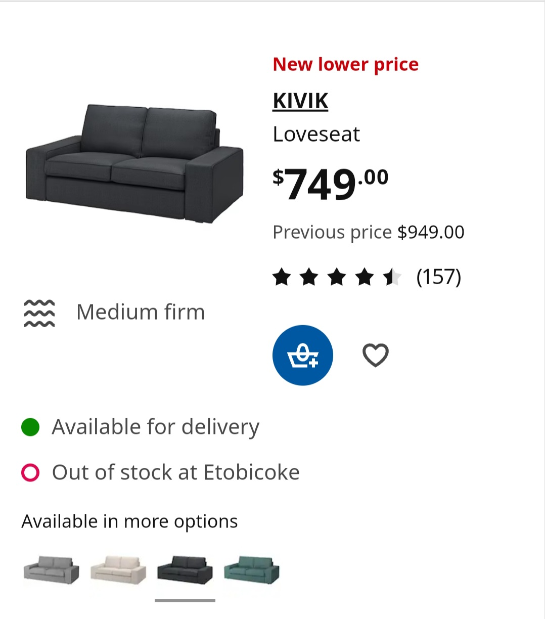 IKEA KIVIK Sofa, Loveseat, and Footstool - photo 2