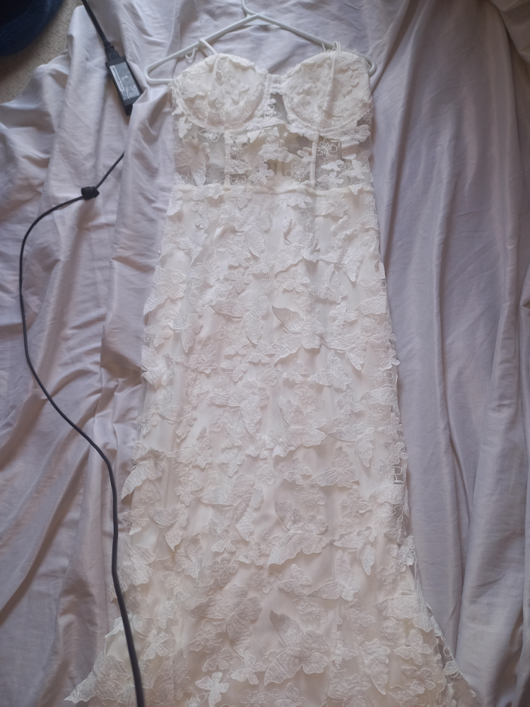 White Butterfly Lace Dress - photo 2