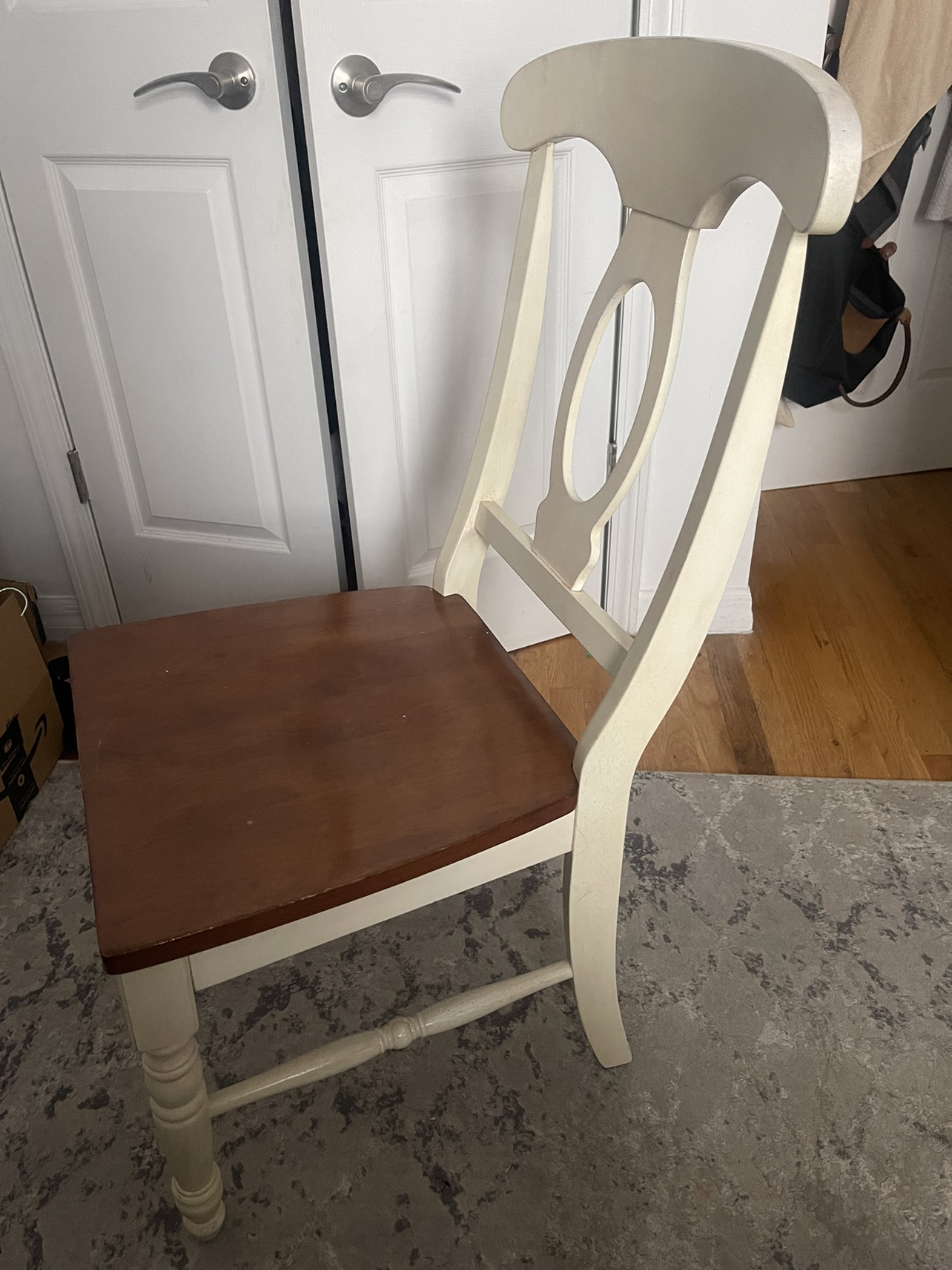 White and Brown Dining Chair