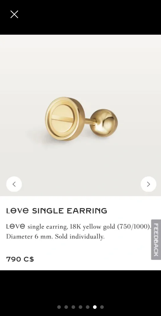 Cartier LOVE SINGLE EARRING image indicator(6)