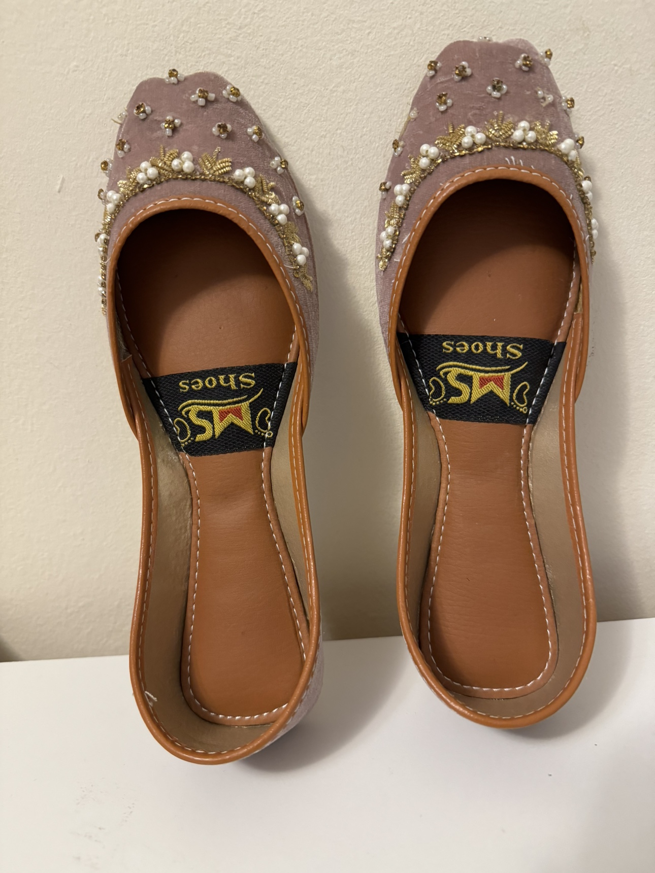 Embroidered Velvet Flats - photo 3