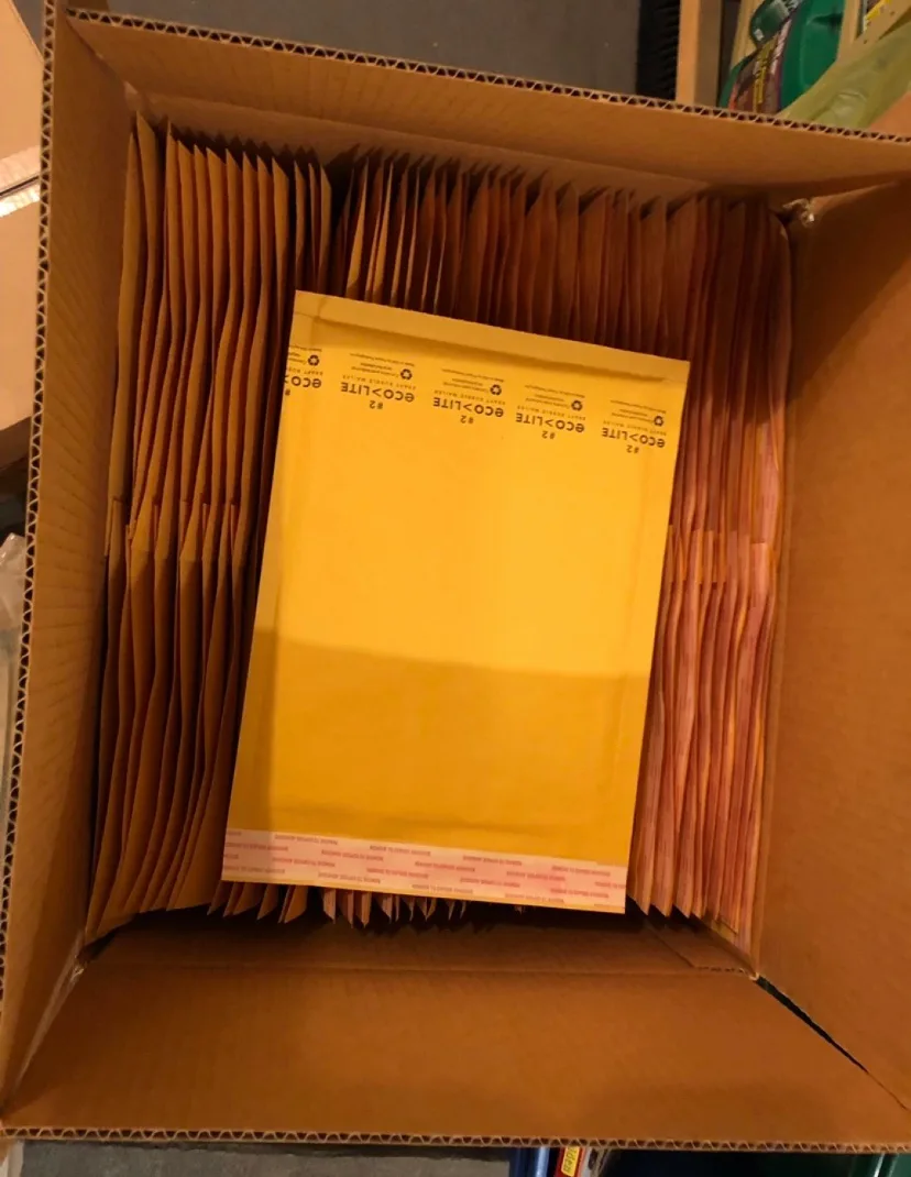 ECOLITE #2 KRAFT BUBBLE MAILER 8.5" X 12" 100 SHIPPING ENVELOPES image indicator(4)