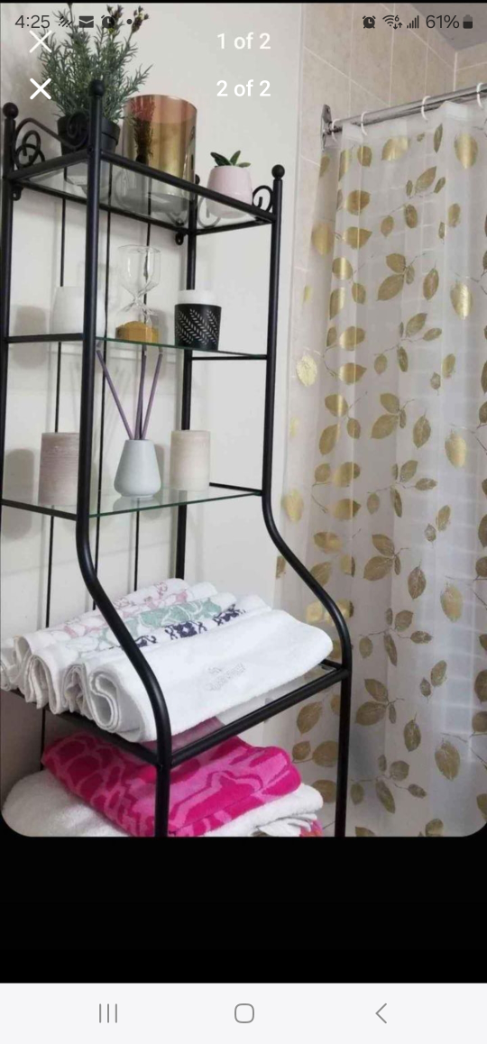 Black Metal Bathroom Shelf