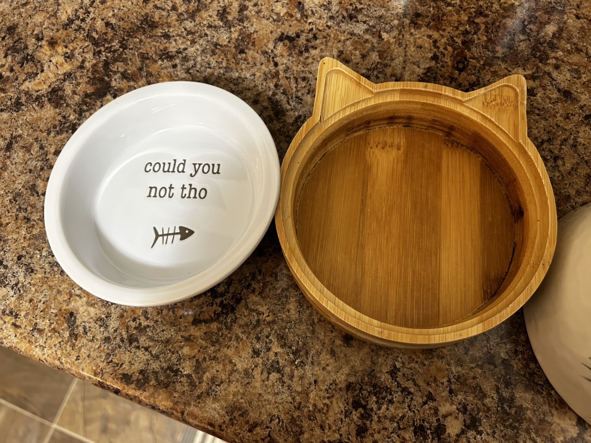 Ceramic cat bowls - photo 2