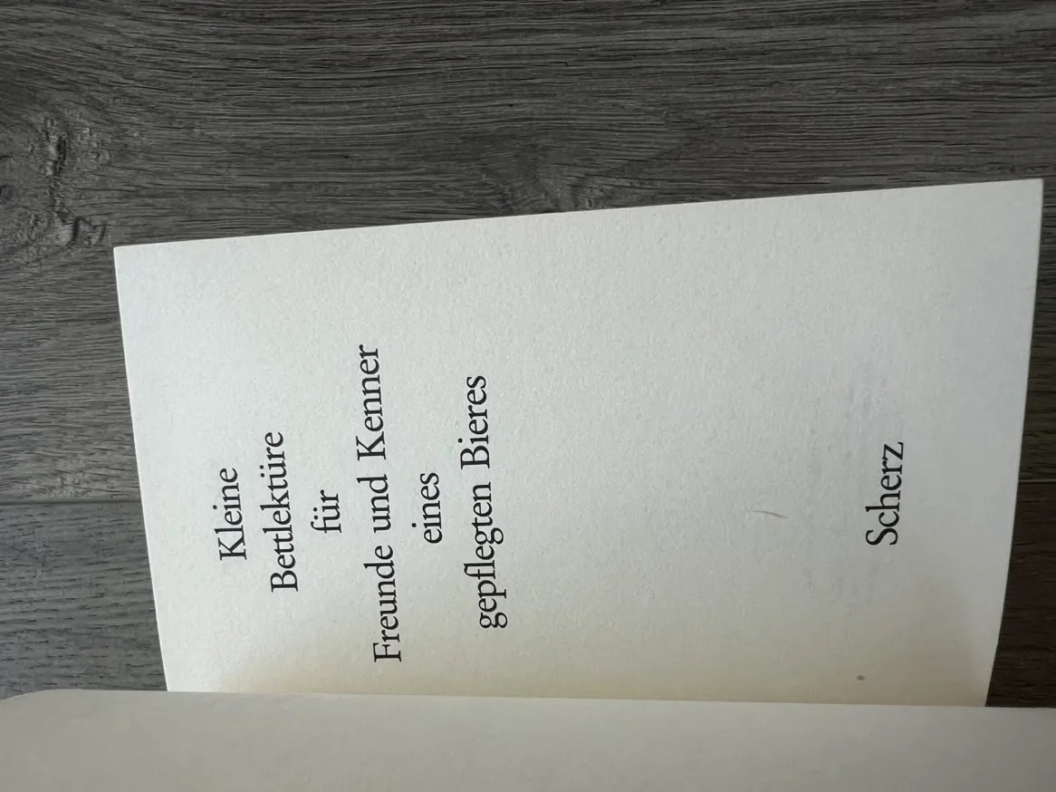 Kleine Bettlektüre German Book Bier / Beer image indicator(6)