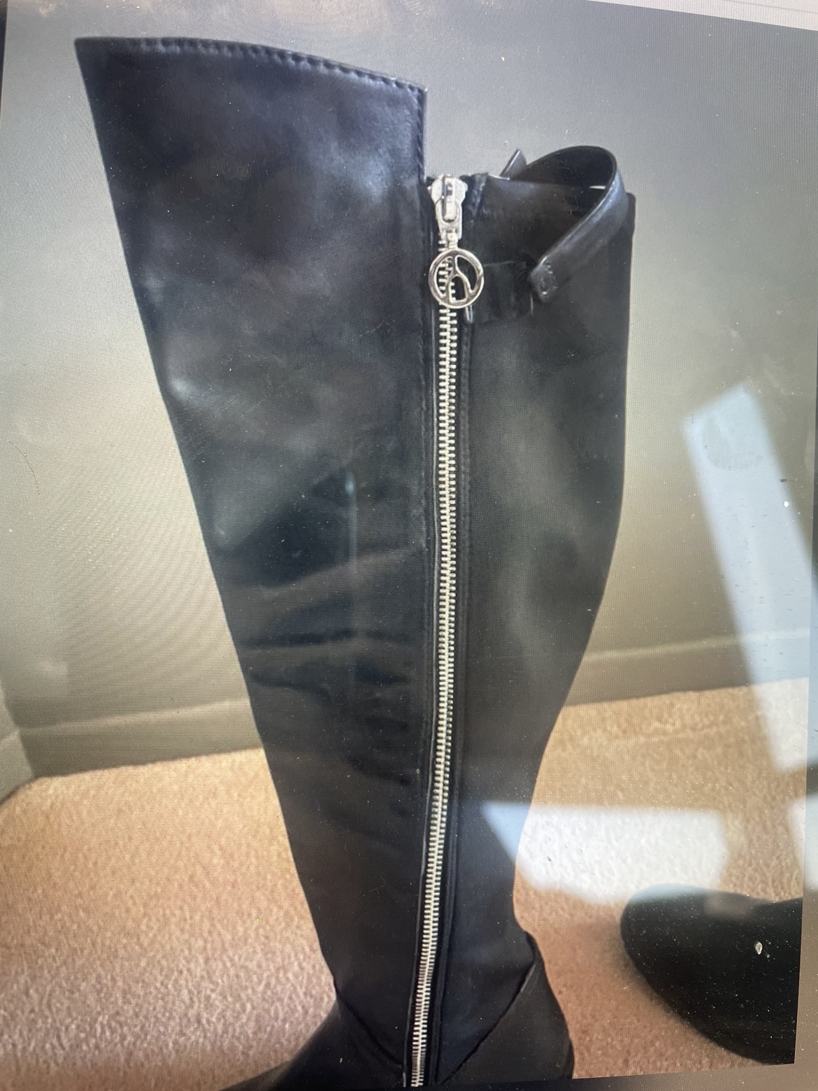 Brown’s wishbone black high leather boots - photo 2