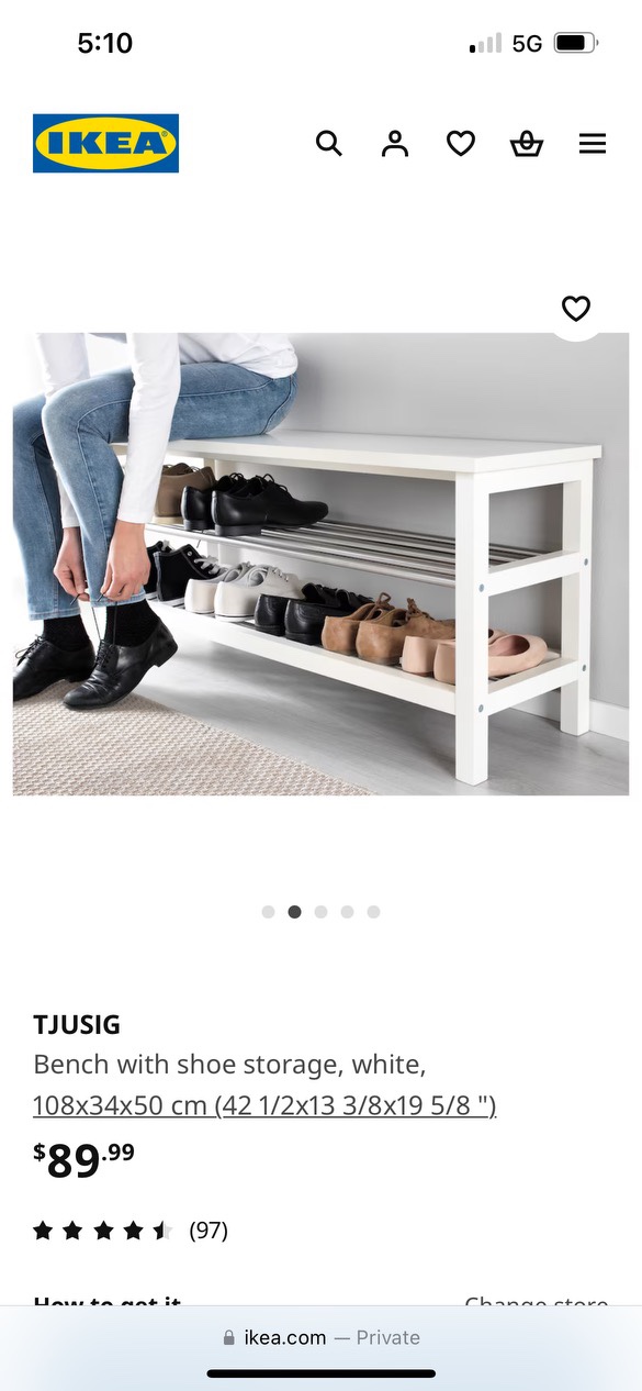 IKEA TJUSIG Shoe Bench and IKEA Sandsberg Table - photo 3