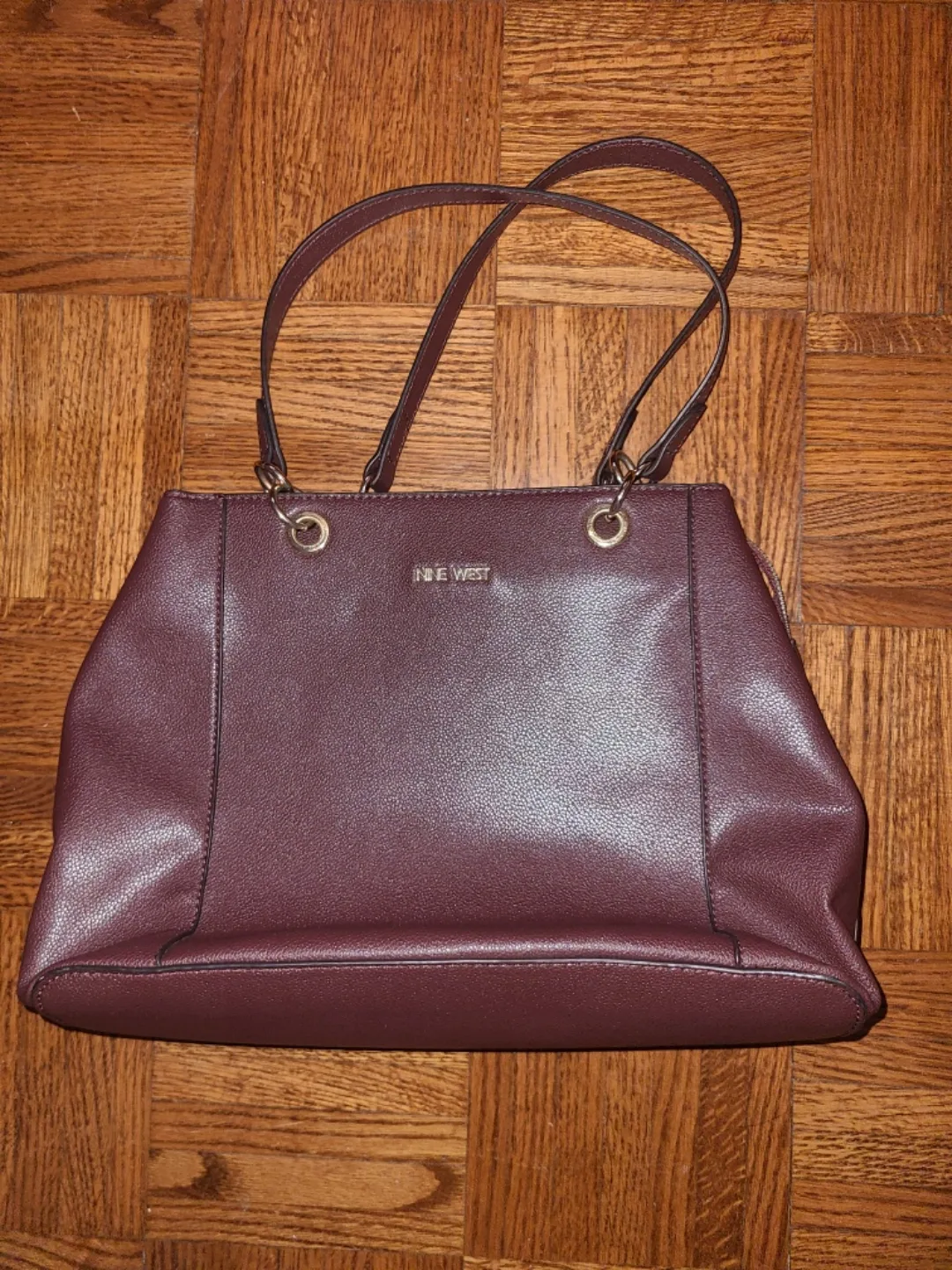 Nine West Burgundy Handbag thumbnail