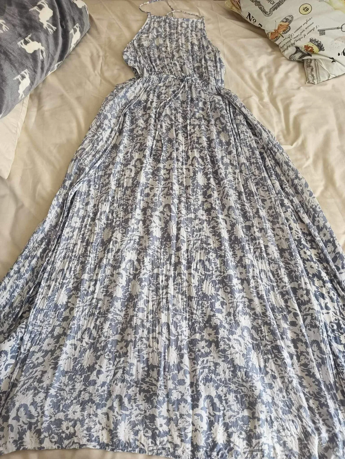 Blue Floral Maxi Dress thumbnail