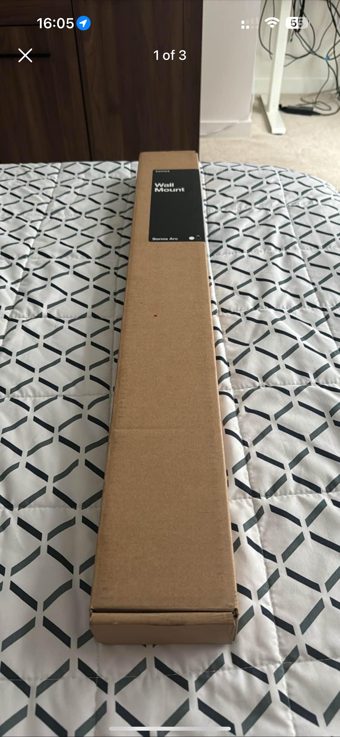 Sonos Arc Wall Mount in a sealed box