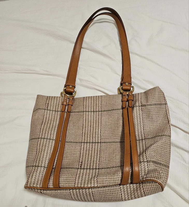 Ralph Lauren Plaid Tote Bag image indicator(2)