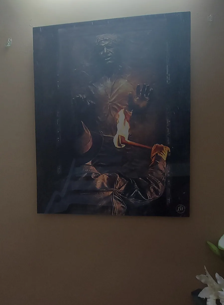 Star Wars Han Solo in Carbonite with Indiana Jones looking on image indicator(2)