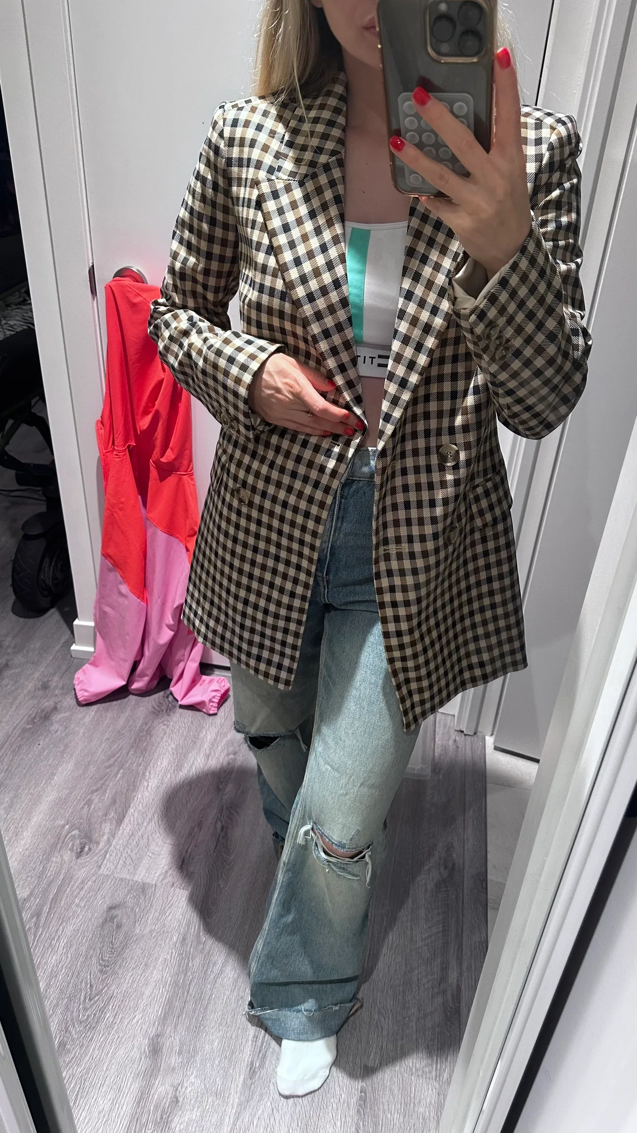 Brown and Black Gingham  H&M Blazer image indicator(4)