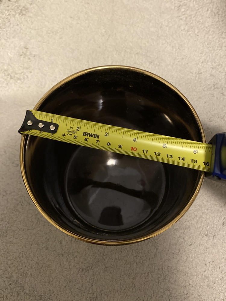 MOVING SALE Gold and Black Ceramic Planter - photo 3