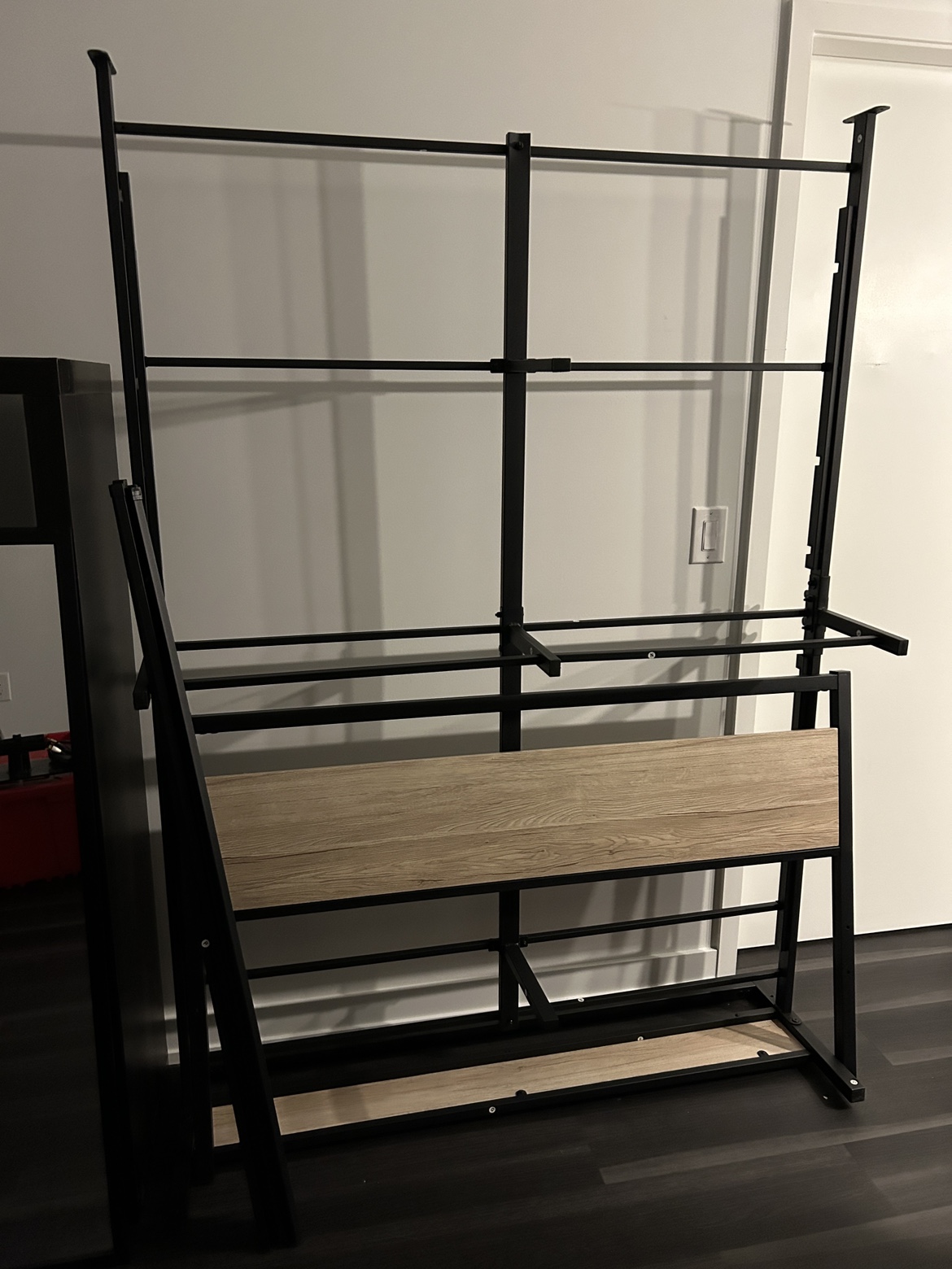 Metal Bed Frame w oak veneer (double/full) - photo 4