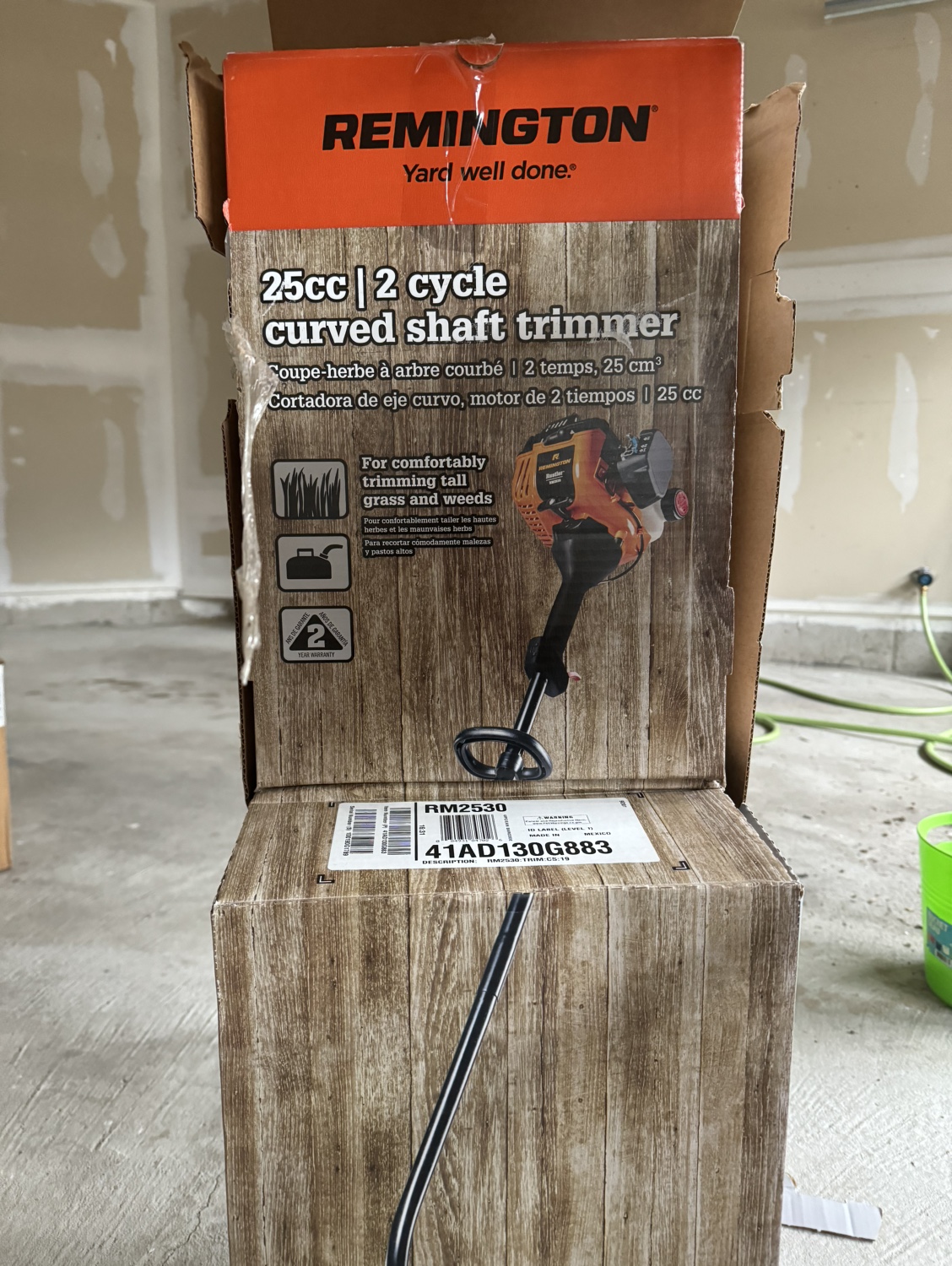 Remington 25cc 2 cycle curved shaft trimmer - photo 2