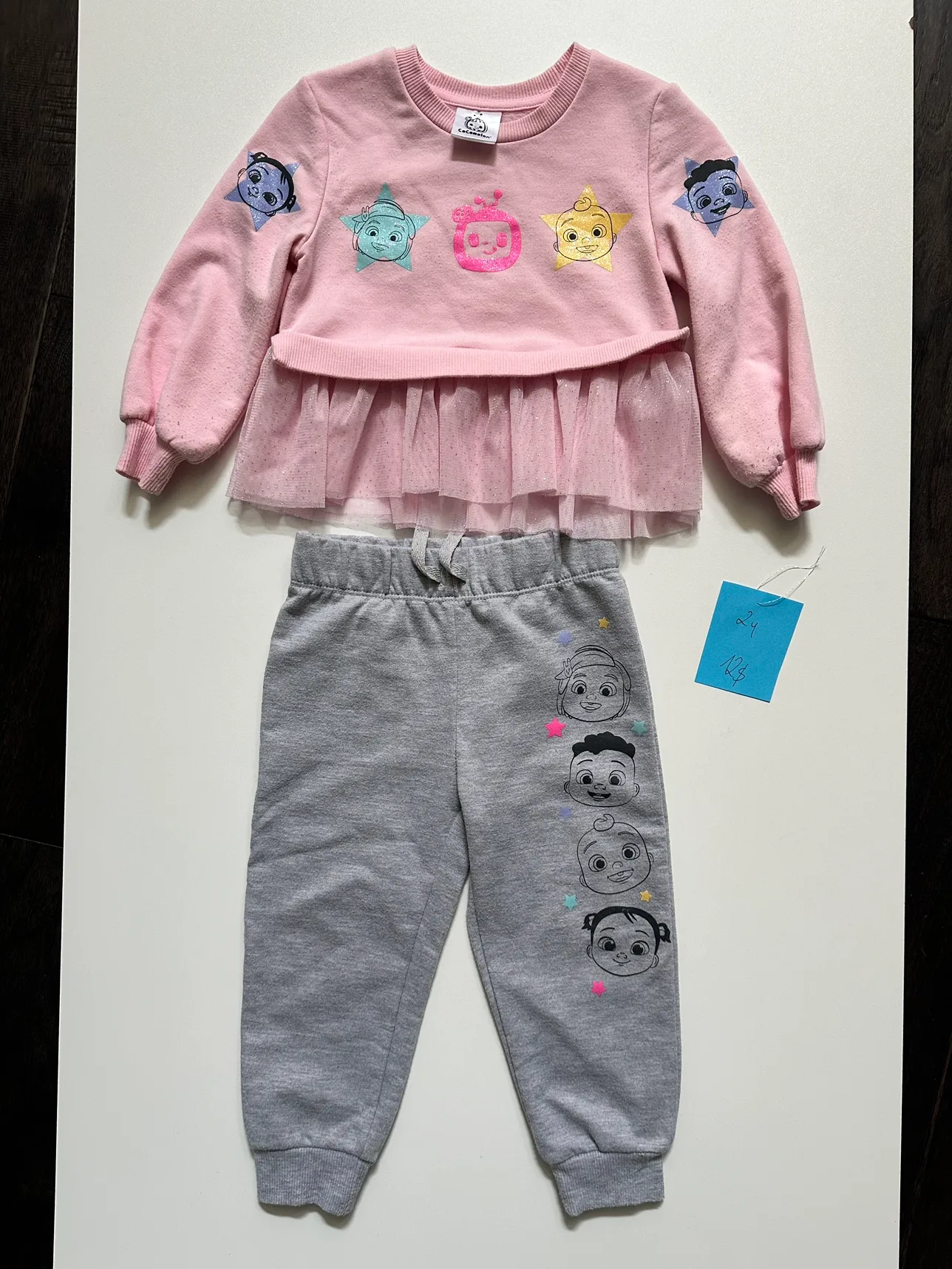 2T clothes Cocomelon 2 piece Set Pants sweatshirt thumbnail