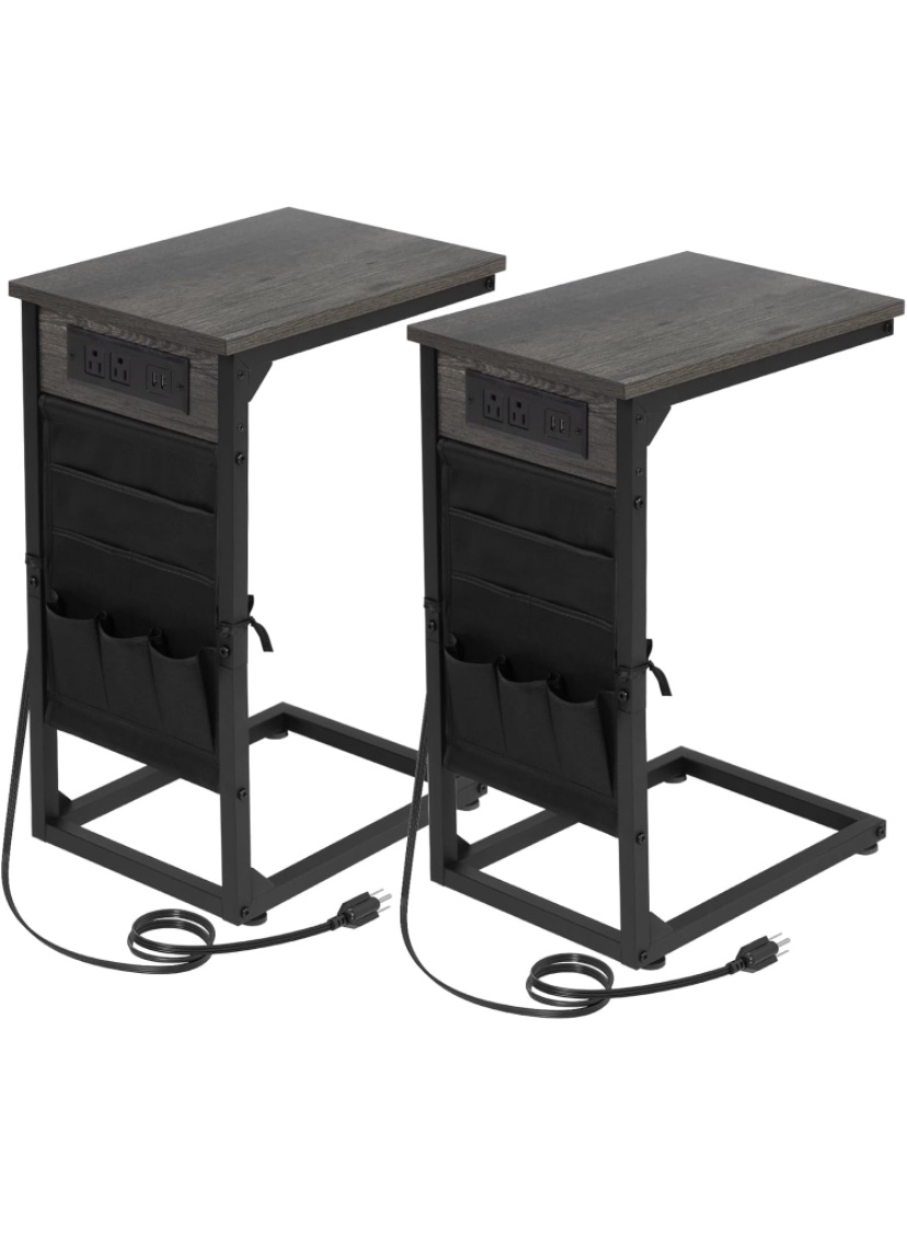 C-Shaped End Tables Set of 2 - New