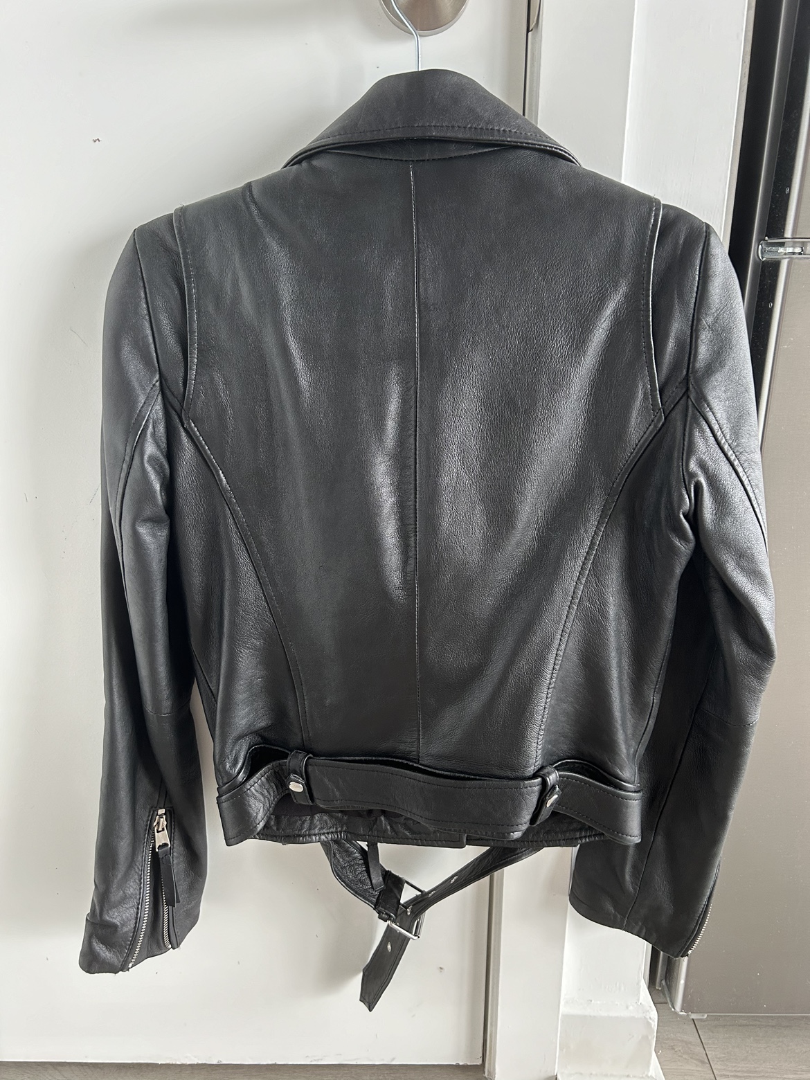 Zara Black Leather Jacket - photo 2