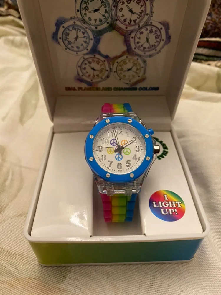Rainbow Peace Sign Watch image indicator(2)