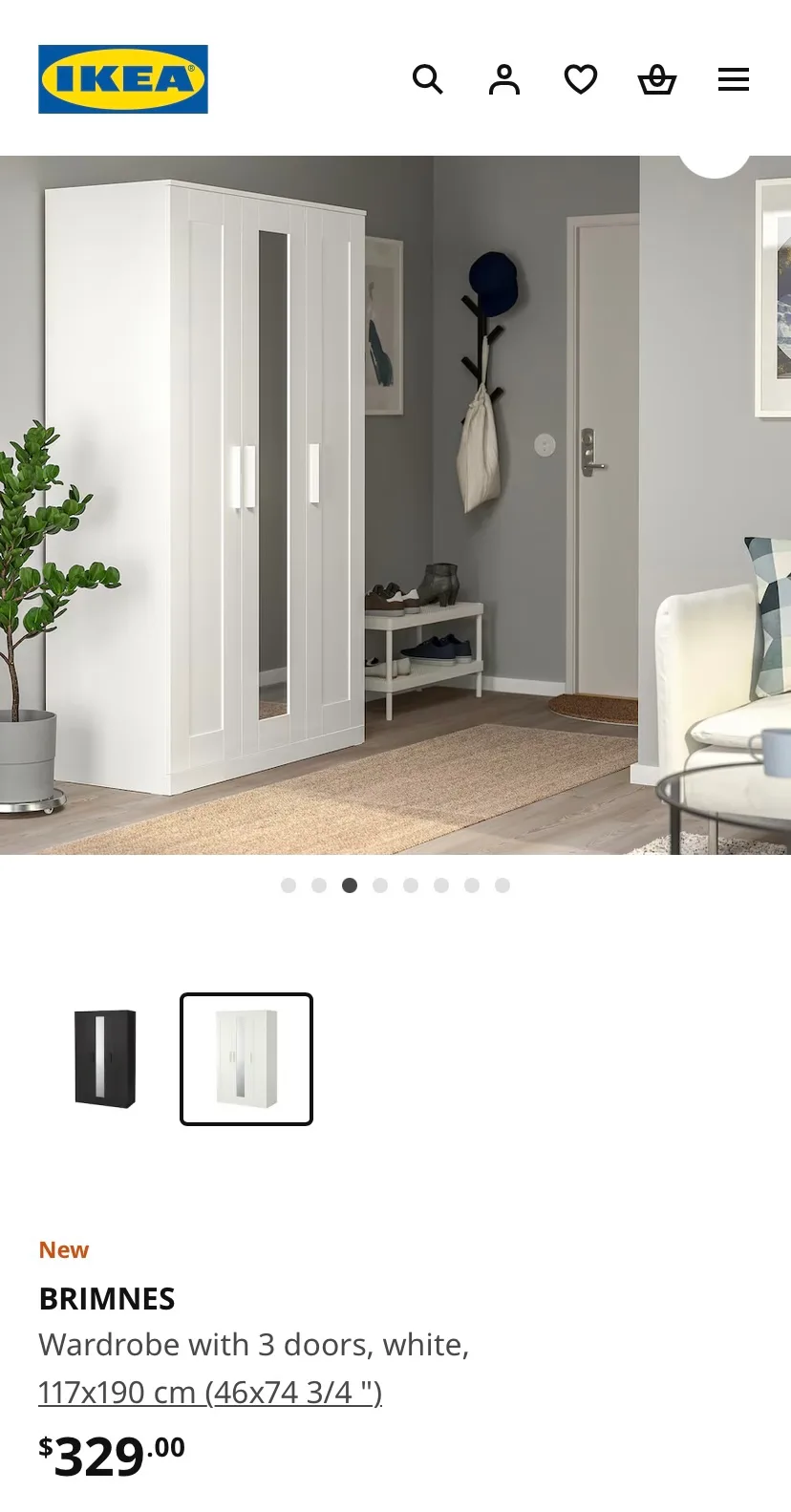 IKEA Wardrobe with Mirror image indicator(7)