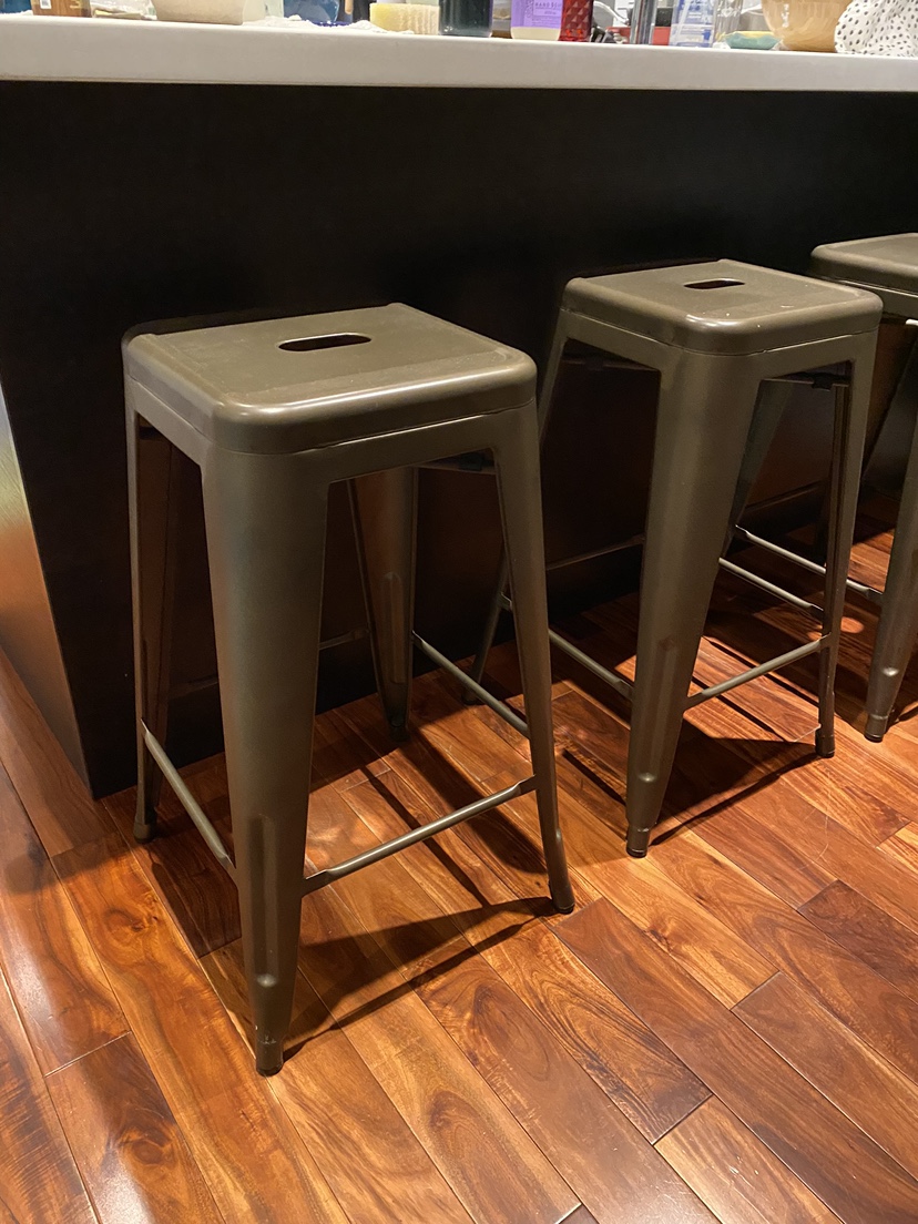 3 Metal Bar Stools