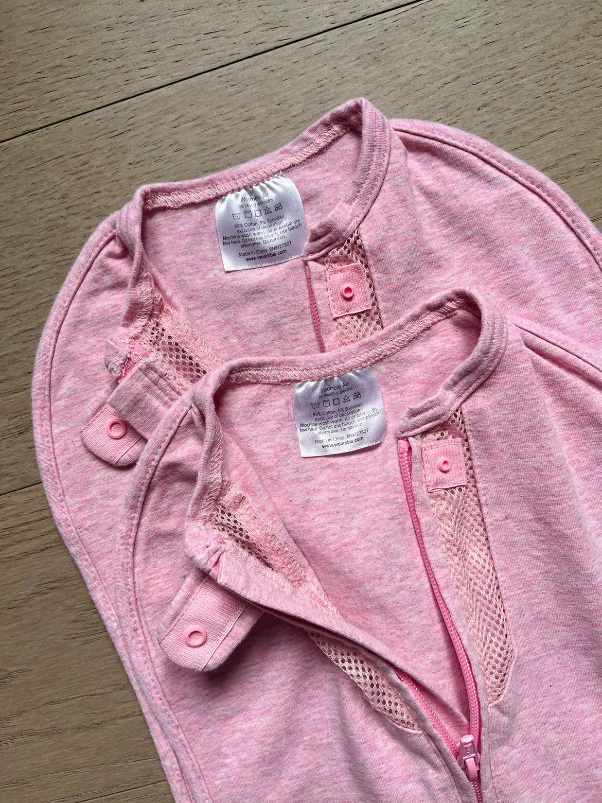 2 Swaddle Sleep sacks Woombie Original Air Pink 3-6 months image indicator(2)