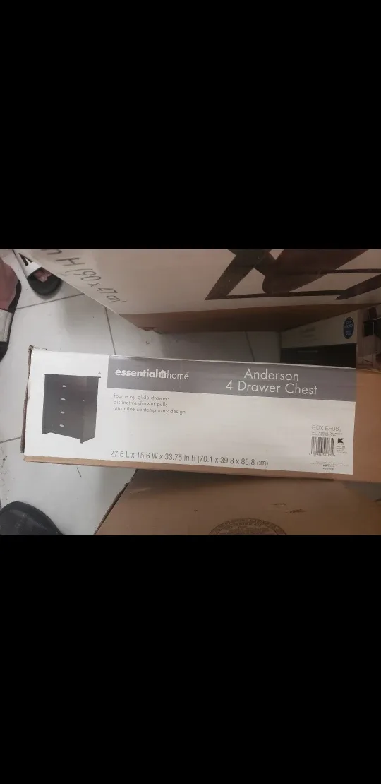 🧡 Essential Home Anderson 4 Drawer Chest 🧡 thumbnail