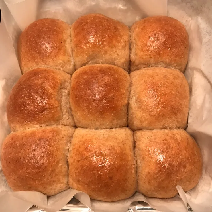 Soft Whole Wheat Dinner Buns - Home Baked thumbnail