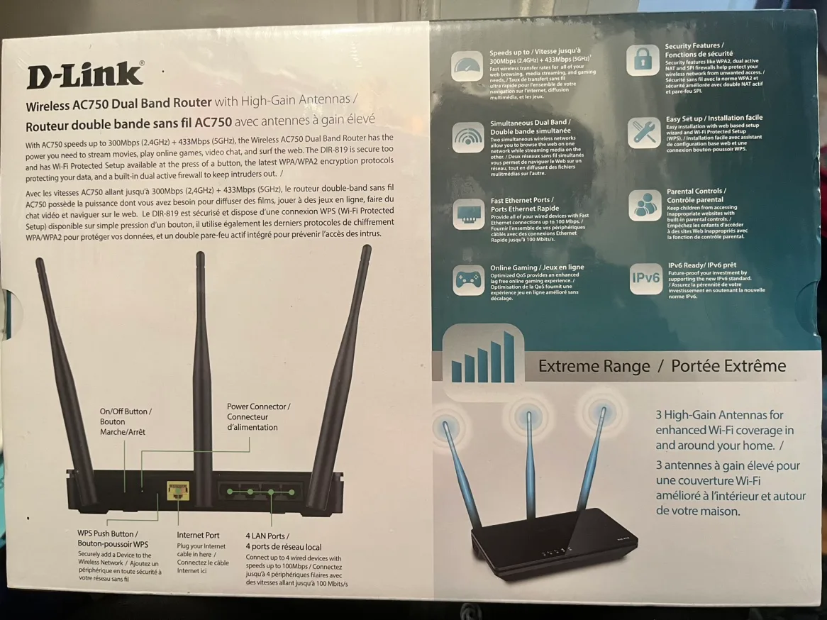 D-Link AC750 Dual Band Wireless Router with High-Gain Antennas image indicator(2)