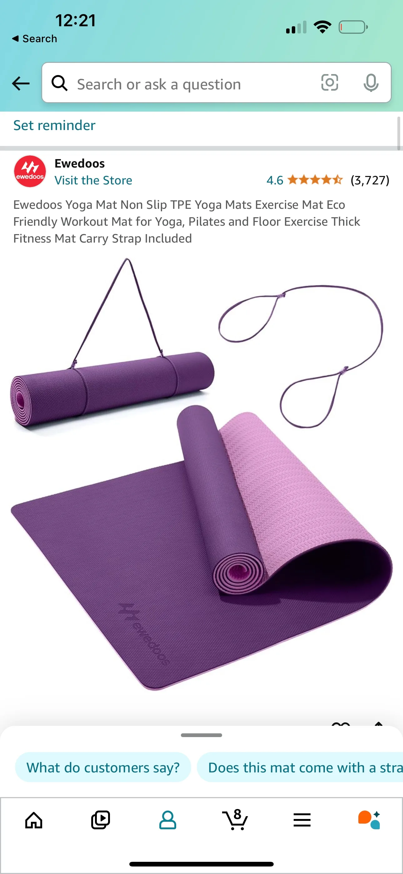 Purple Yoga Mat thumbnail