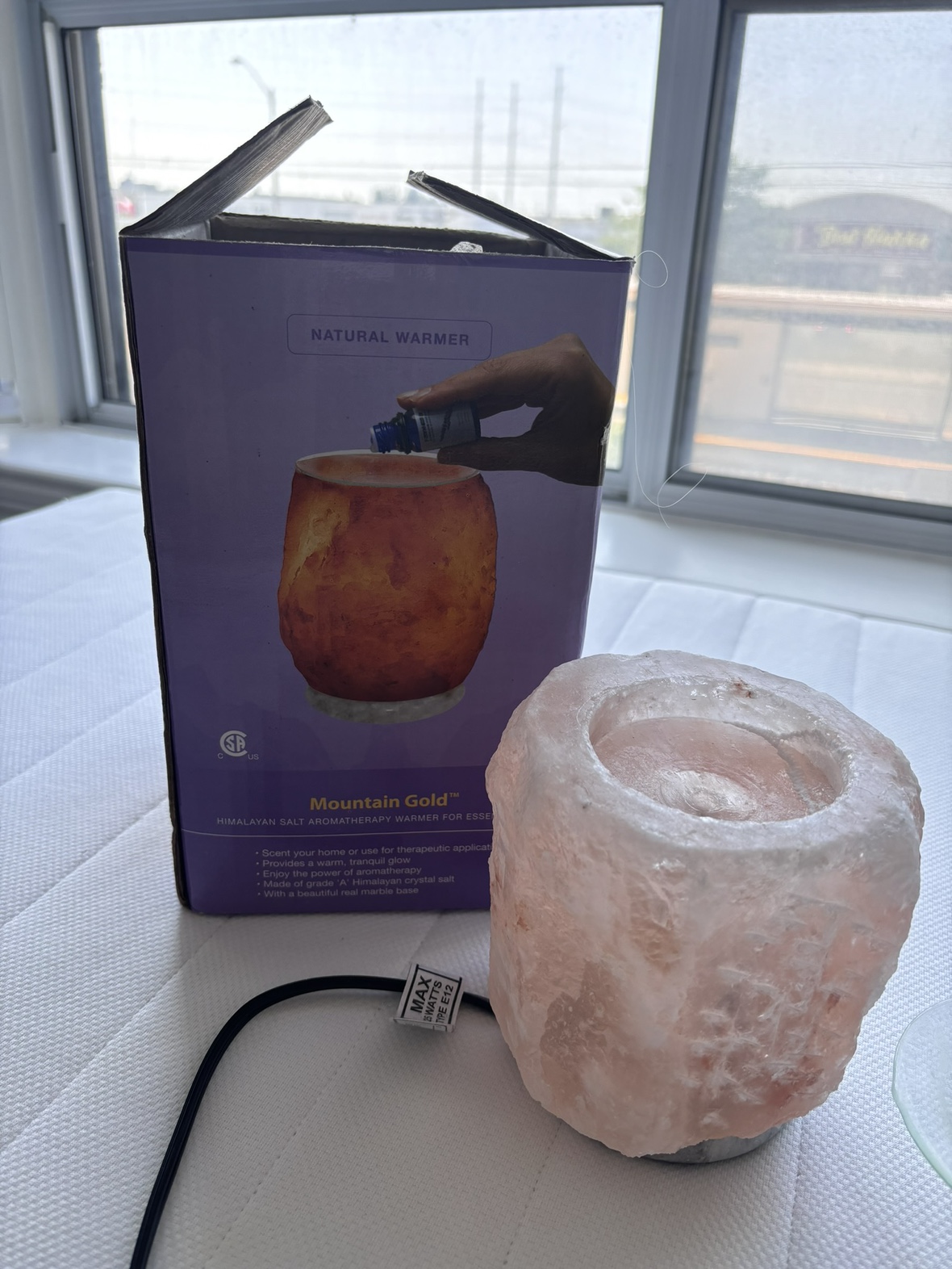 Himalayan Salt Lamp with Essential Oil Diffuser