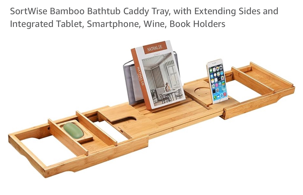 Bamboo Bathtub Caddy Tray - photo 2